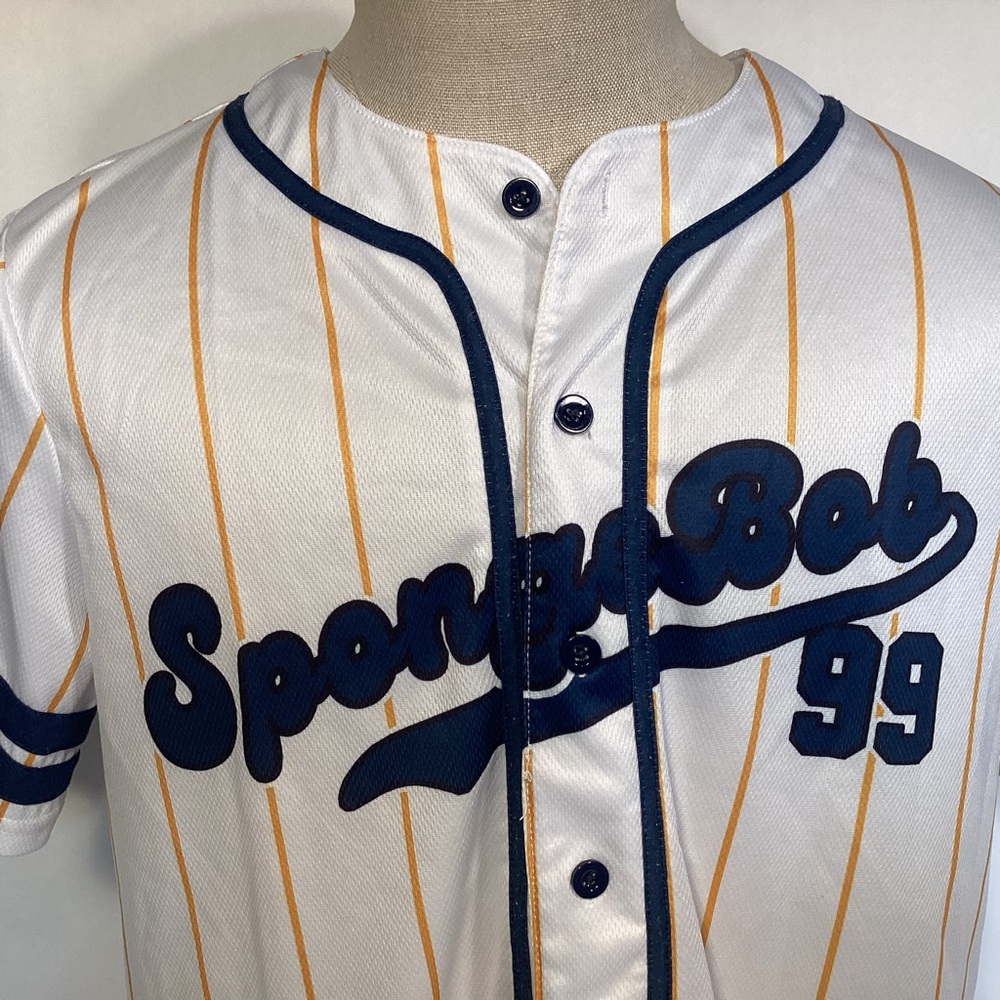 SpongeBob SquarePants Baseball Jersey Men’s size Large - Picture 3 of 11